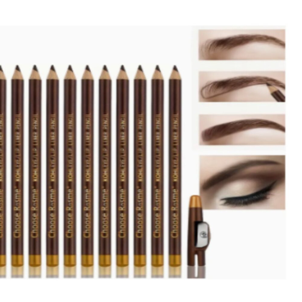 Brown Eyeliner and brow liner with pencil sharpener